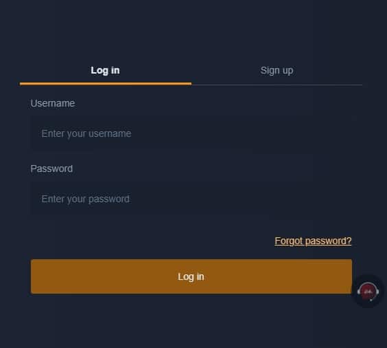 Log in account