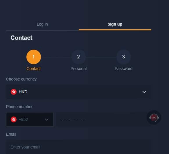 Sing up account